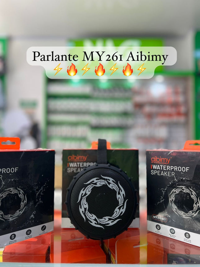 Parlante Bluetooth Portátil Aibimy MY 261 – Diseño Circular con Iluminación LED y Sonido Envolvente