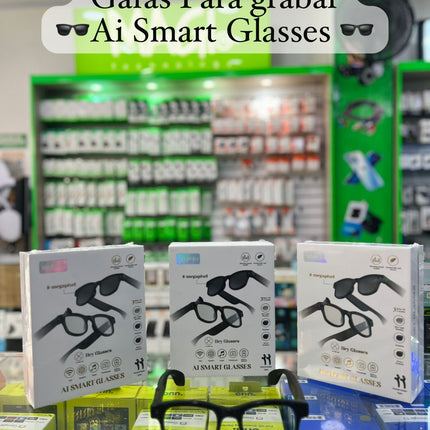 Gafas Inteligentes AI Smart Glasses | Cámara 8MP y Conexión Inalámbrica