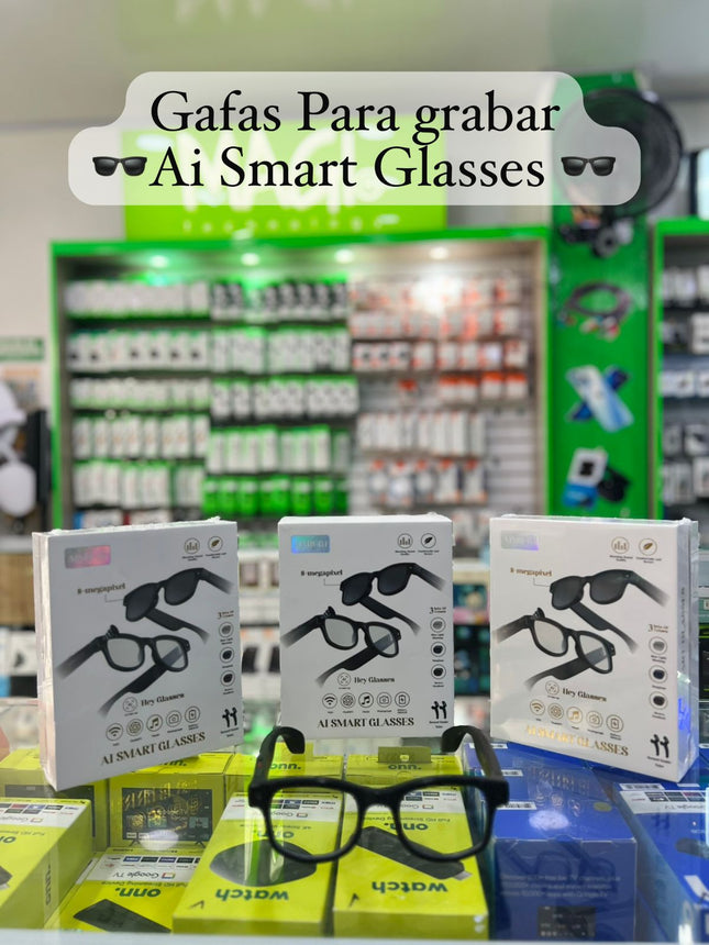 Gafas Inteligentes AI Smart Glasses | Cámara 8MP y Conexión Inalámbrica