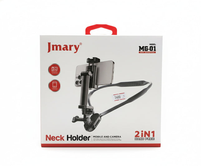Soporte de Cuello para Celular y Cámara Jmary MG-01 | Grabación Manos Libres