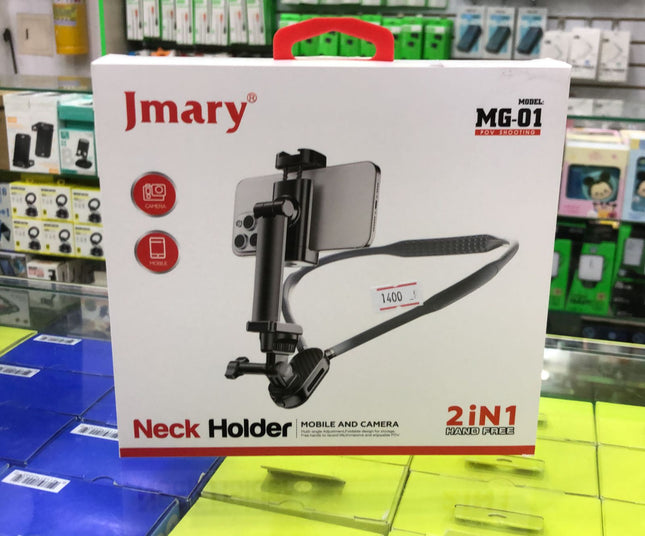 Soporte de Cuello para Celular y Cámara Jmary MG-01 | Grabación Manos Libres