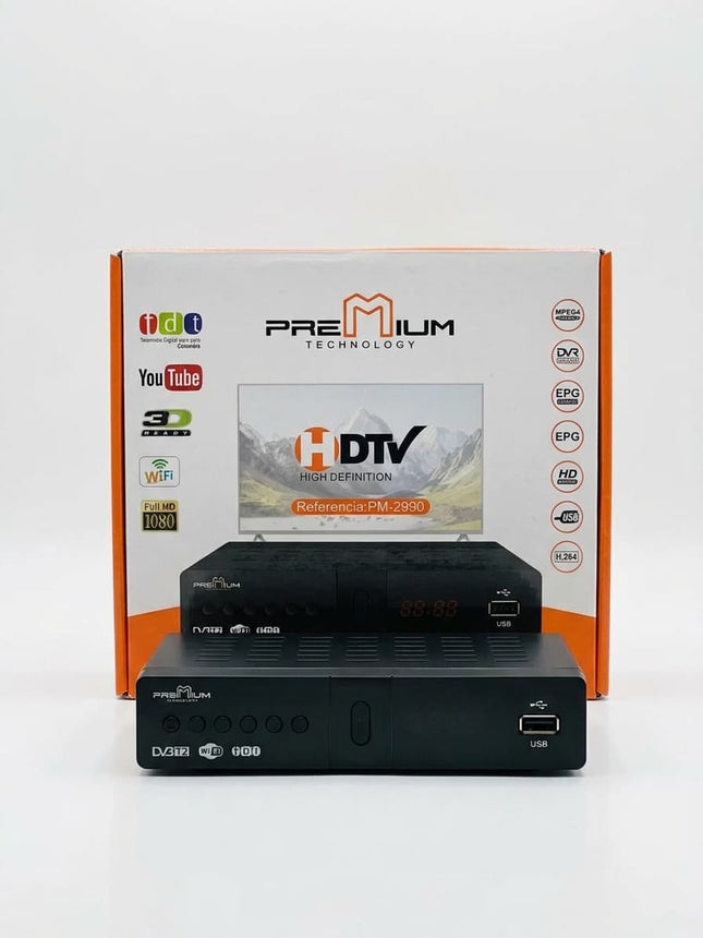 Decodificador TDT Premium HD | Conexión Wi-Fi, YouTube y Grabación USB
